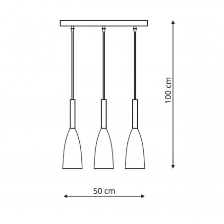 Lampa wisząca Solin wisząca 3xE27 czarna LP-181/3L BK Light Prestige