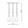 Lampa wisząca Solin wisząca 3xE27 czarna LP-181/3L BK Light Prestige
