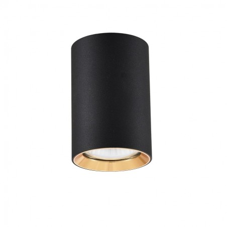 Oczko Manacor 9cm 1xGU10 czarno/złota LP-232/1D - 90 BK/GD Light Prestige