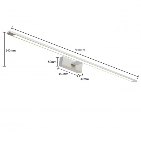 Kinkiet Isla XXL CCT 1xLED chrom IP44 GS-LWB-32W CH CCT Light Prestige