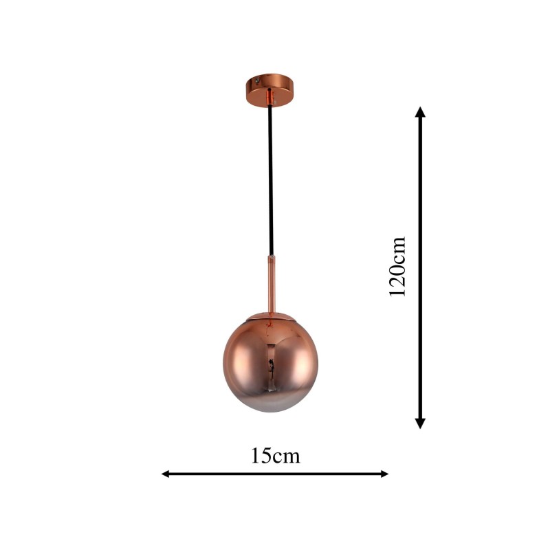 Lampa wisząca Palla mała 1xE14 miedziana LP-2844/1P S MI Light Prestige
