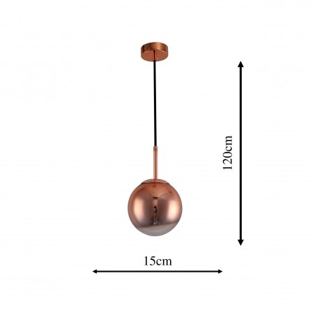 Lampa wisząca Palla mała 1xE14 miedziana LP-2844/1P S MI Light Prestige