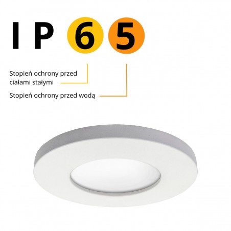Oczko podtynkowe Lagos okrągłe 1xGU10 biała IP65 LP-440/1RS WH Light Prestige