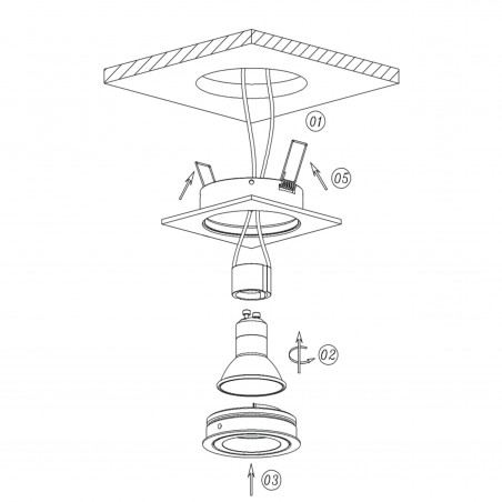 Oczko podtynkowe Lagos okrągłe 1xGU10 biała IP65 LP-440/1RS WH Light Prestige