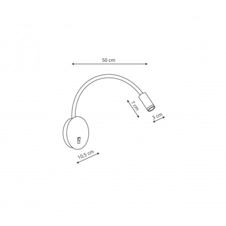 Kinkiet Senise 1xLED czarny LP-2021/1W BK Light Prestige