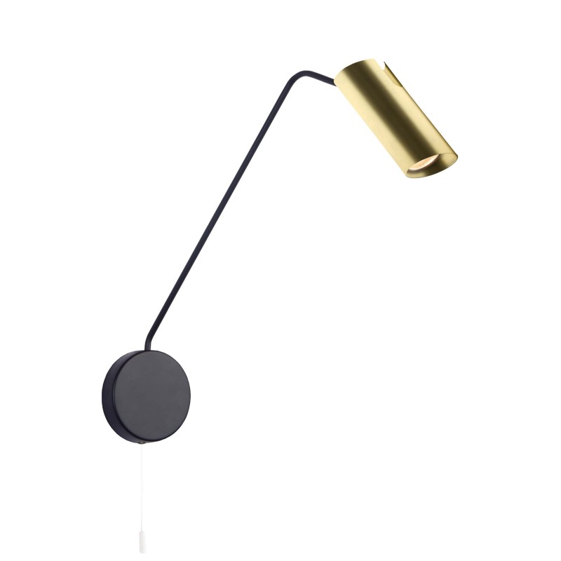 Kinkiet Futuro z wysięgnikiem 1xGU10 złoty/czarny LP-17001/1WL GD/BK Light Prestige