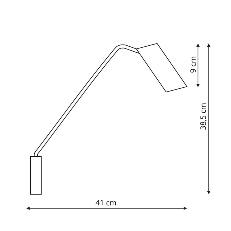 Kinkiet Futuro z wysięgnikiem 1xGU10 złoty/czarny LP-17001/1WL GD/BK Light Prestige