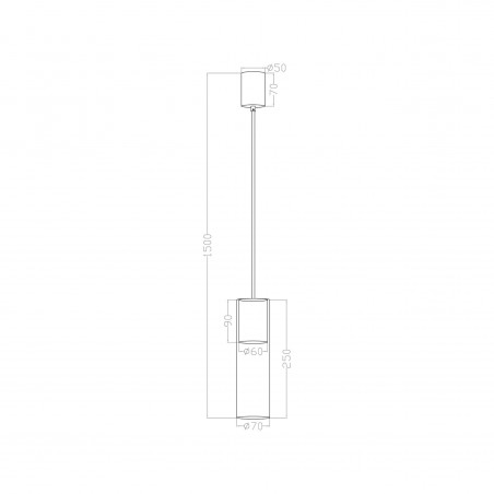 Lampa wisząca Manacor 1xGU10 biała LP-232/1P WH Light Prestige