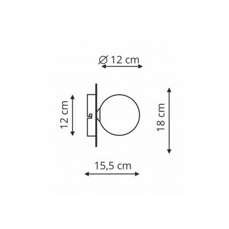 Kinkiet Roma 1xG9 złota LP-1345/1W GD Light Prestige