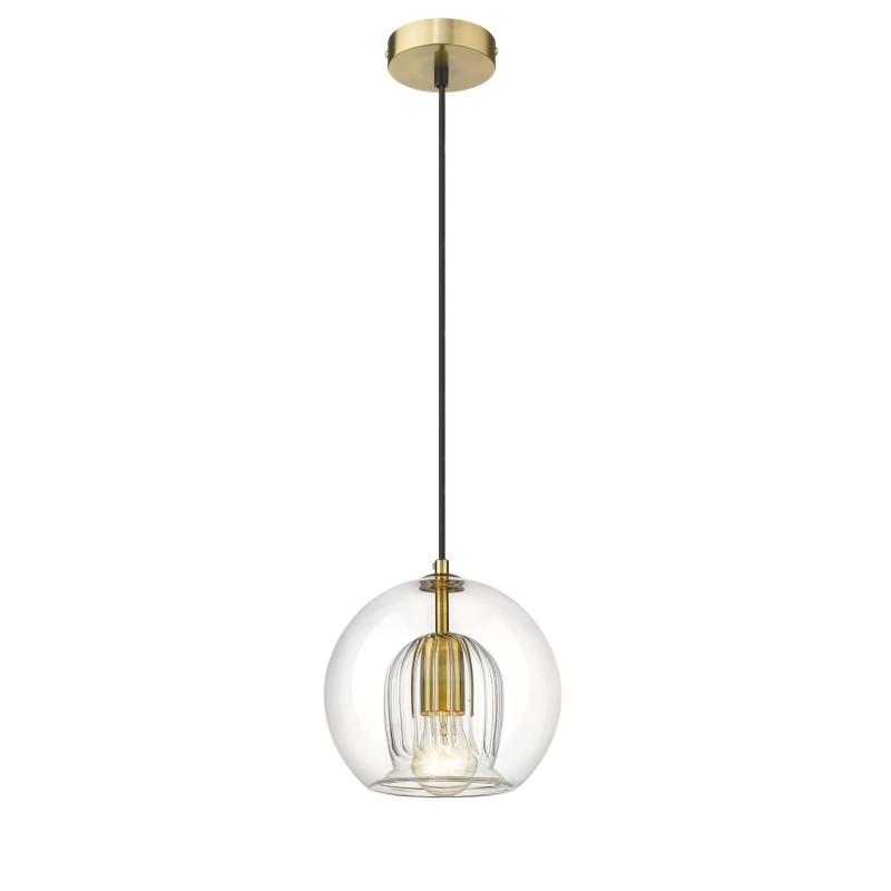 Lampa wisząca Arette 1xE27 złota/transparentna LP-133/1P Light Prestige