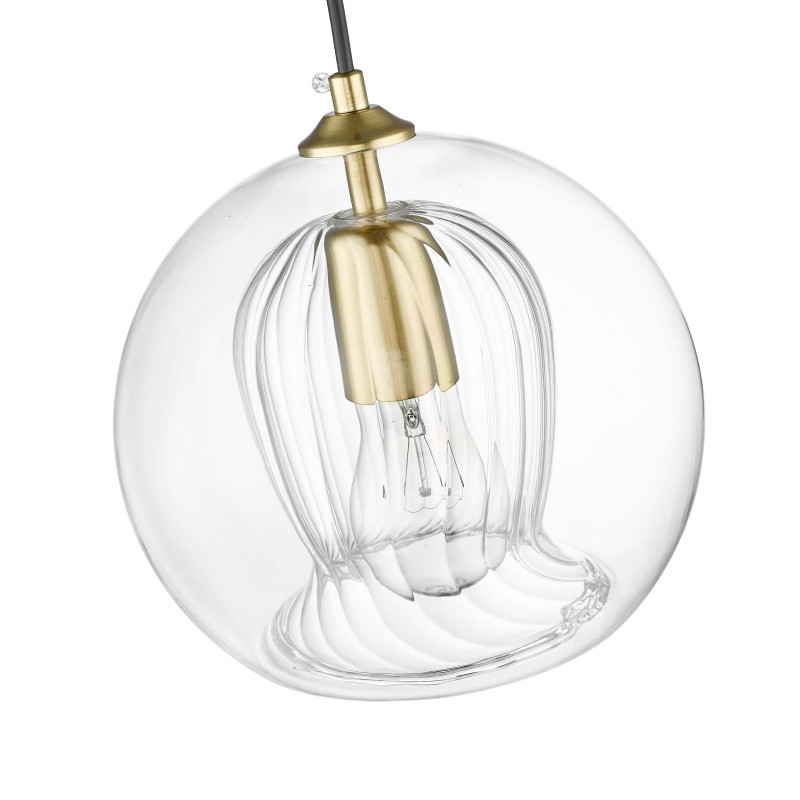 Lampa wisząca Arette 1xE27 złota/transparentna LP-133/1P Light Prestige