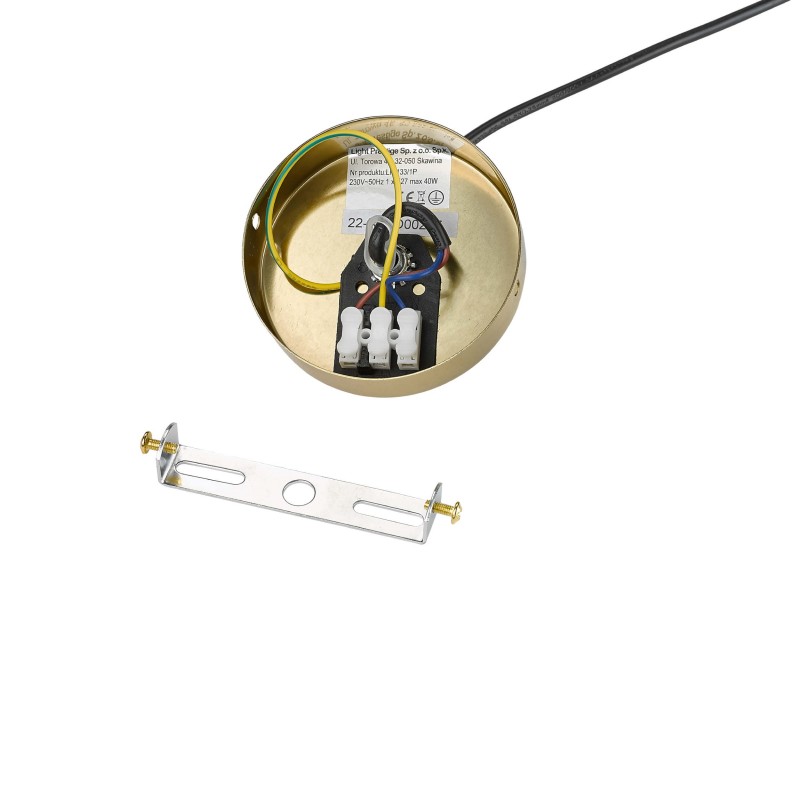 Lampa wisząca Arette 1xE27 złota/transparentna LP-133/1P Light Prestige