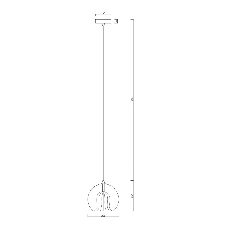 Lampa wisząca Arette 1xE27 złota/transparentna LP-133/1P Light Prestige