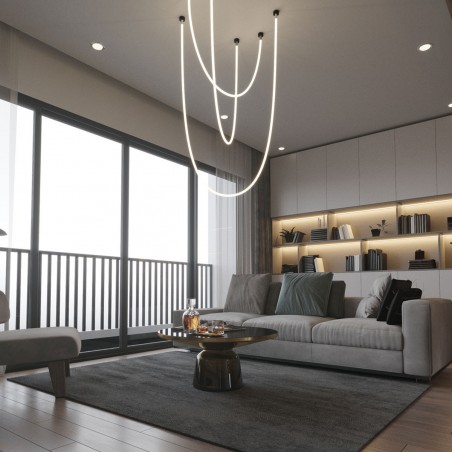 Lampa wisząca Rope Light 3M 1xLED biały/złoty LP-642/3M Light Prestige