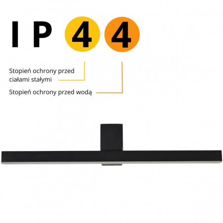 Kinkiet Nevada M 1xLED czarny IP44 LP-778/1W M BK Light Prestige