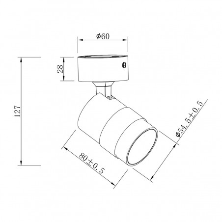 Spot Anillo 1xGU10 czarny LP-770/1W BK Light Prestige