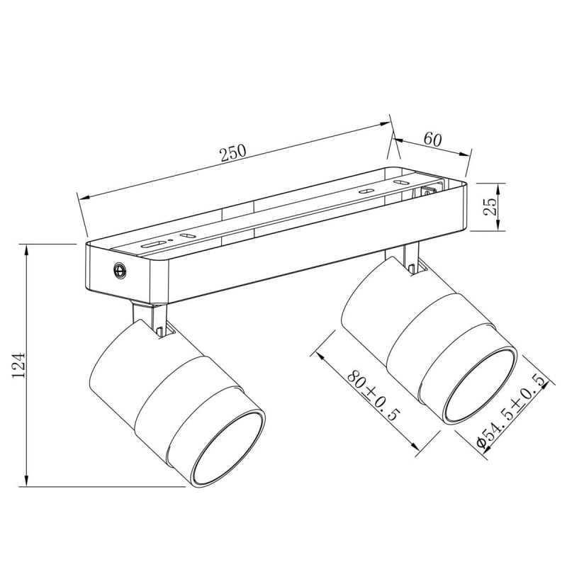 Spot Anillo 2xGU10 biały LP-770/2W WH Light Prestige