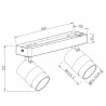 Spot Anillo 2xGU10 biały LP-770/2W WH Light Prestige