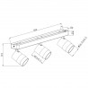Spot Anillo 3xGU10 biały LP-770/3W WH Light Prestige