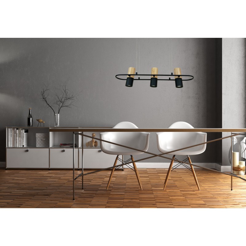 Lampa wisząca Bovino 3x GU10 czarny LP-1111/3P Light Prestige