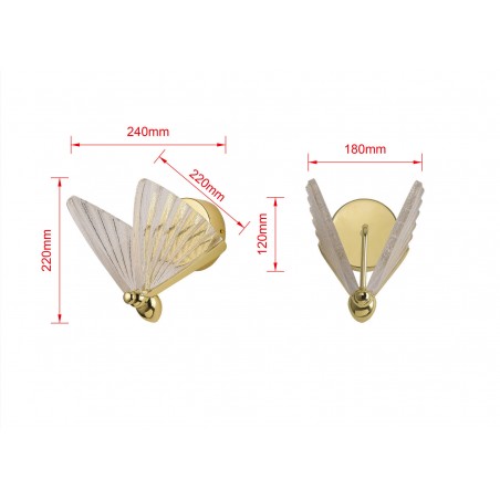 Kinkiet Mariposa 2xLED LP-1715/1W Light Prestige