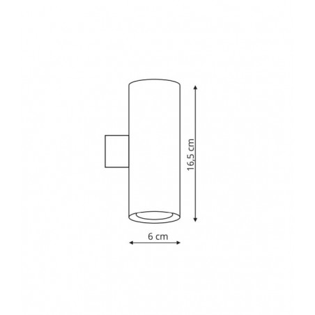 Torre kinkiet czarny LP-108/1W BK