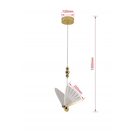 Lampa wisząca Mariposa 2xLED LP-1715/1P Light Prestige