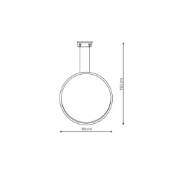 Lampa wisząca Mirror duża 1xLED biała LP-999/1P L WH Light Prestige