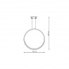 Lampa wisząca Mirror duża 1xLED biała LP-999/1P L WH Light Prestige