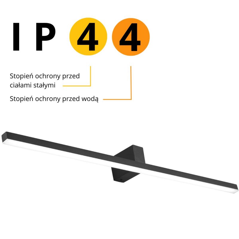 Kinkiet Nevada XXL 1xLED czarny IP44 LP-778/1W XXL BK Light Prestige