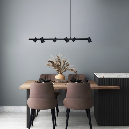 Lampa wisząca Snow 6xGU10 czarna LP-731/6L BK Light Prestige