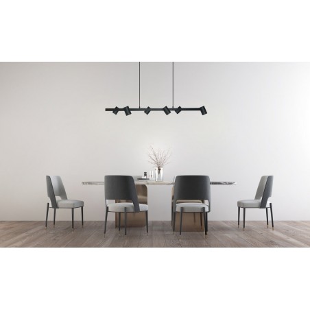 Lampa wisząca Snow 6xGU10 czarna LP-731/6L BK Light Prestige