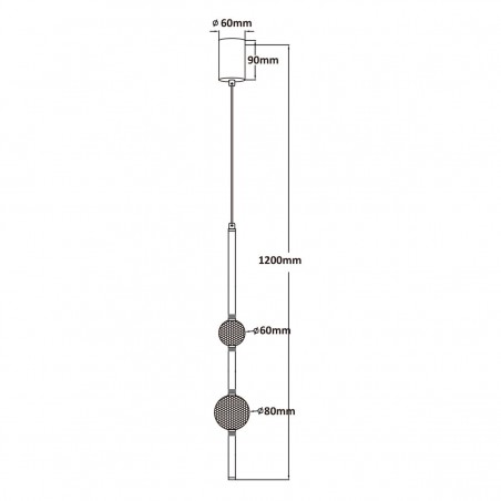 Lampa wisząca Vaku 1xLED złota LP-719/2P GD Light Prestige