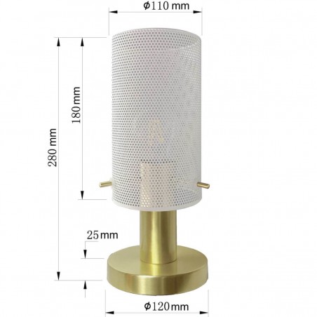 Lampa stołowa Tirana 1xE27 biała LP-945/1T WH Light Prestige