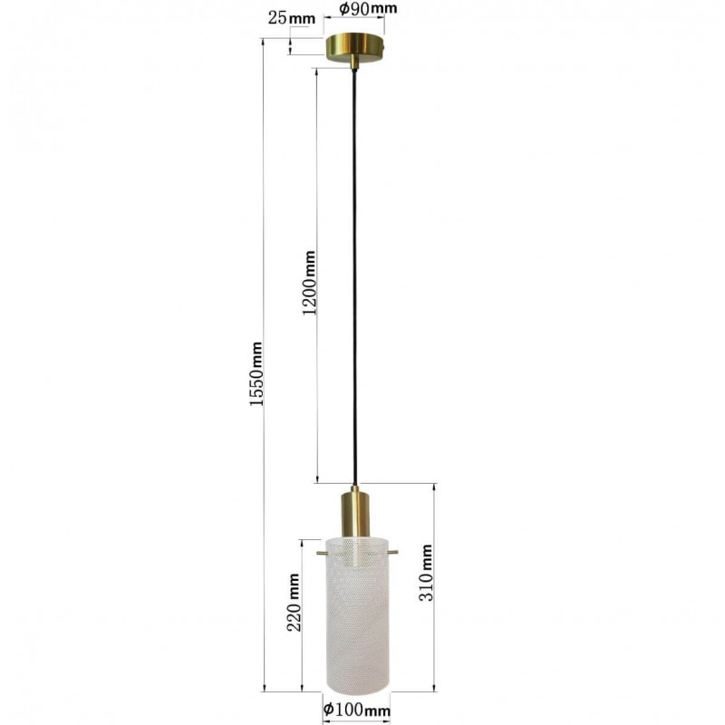 Lampa wisząca Tirana 1xE27 biała LP-945/1P WH Light Prestige