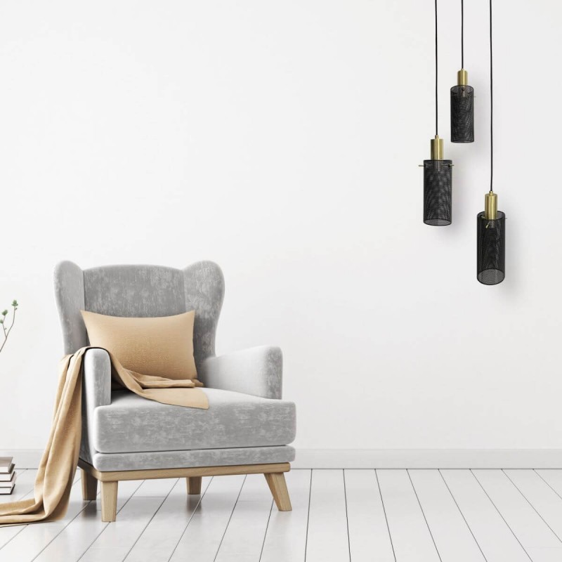 Lampa wisząca Tirana 3xE27 czarna LP-945/3P BK Light Prestige