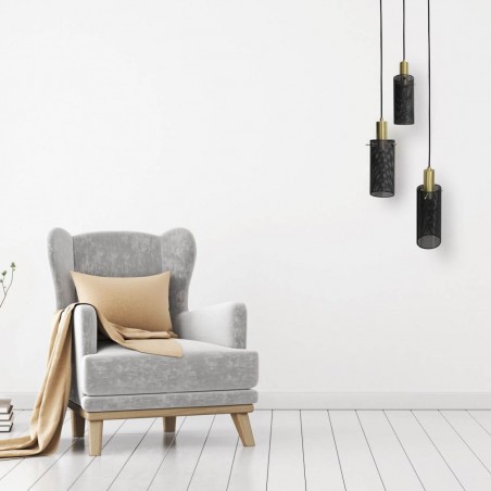 Lampa wisząca Tirana 3xE27 czarna LP-945/3P BK Light Prestige
