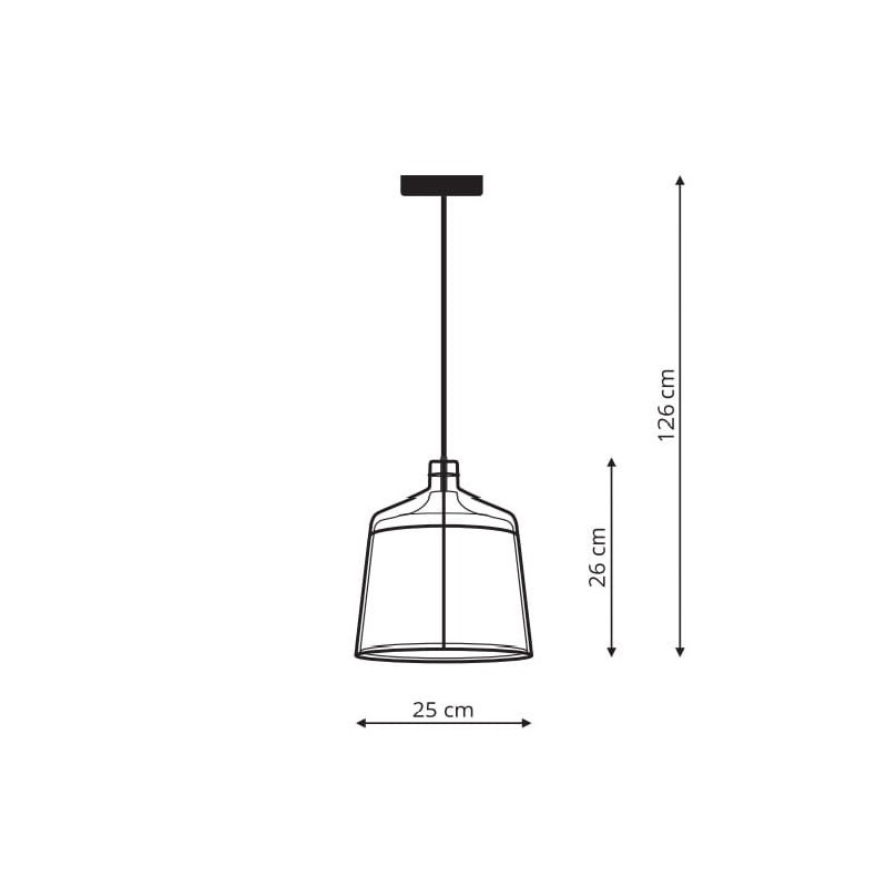 Lampa wisząca Dritto 1xE27 mała biała LP-123/1P S WH Light Prestige