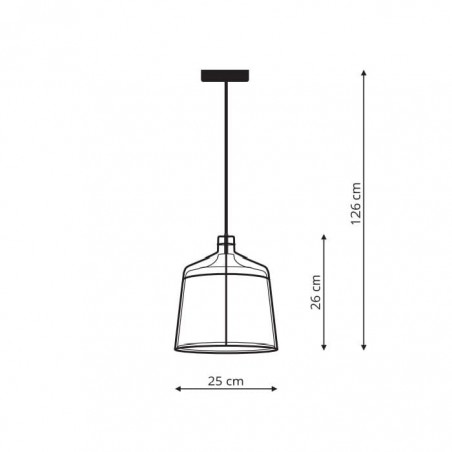 Lampa wisząca Dritto 1xE27 mała biała LP-123/1P S WH Light Prestige