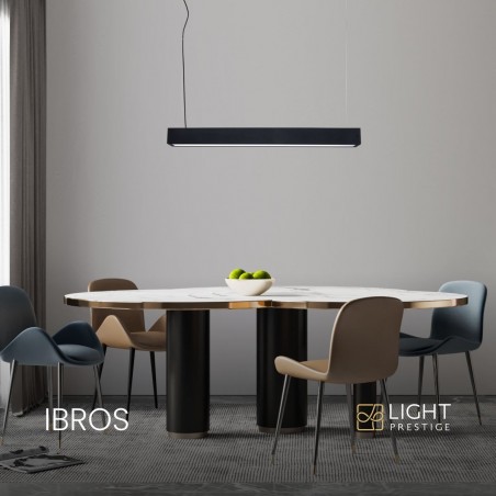 Lampa wisząca Ibros średnia 18W CCT IP20 1xLED czarna LP-7001/1P 20 BK-63 18 CCT Light Prestige