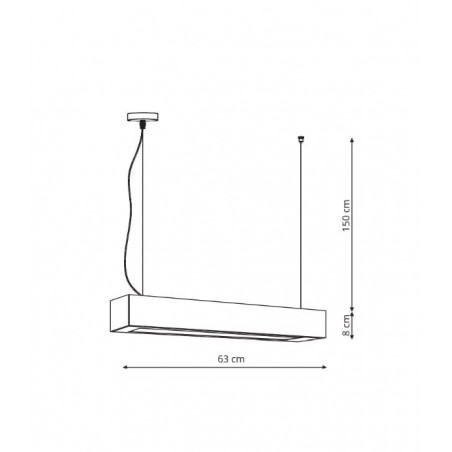 Lampa wisząca Ibros średnia 18W CCT IP20 1xLED czarna LP-7001/1P 20 BK-63 18 CCT Light Prestige