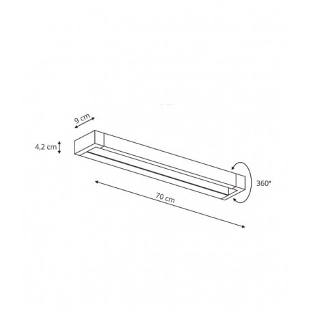 Kinkiet ruchomy Cargo 1xLED IP44 LP-1173/1W 20W WH Light Prestige