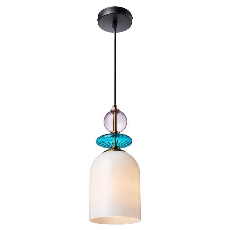 Lampa wisząca Tropea 1xE27 biała, średnia LP-2004/1P M WH Light Prestige
