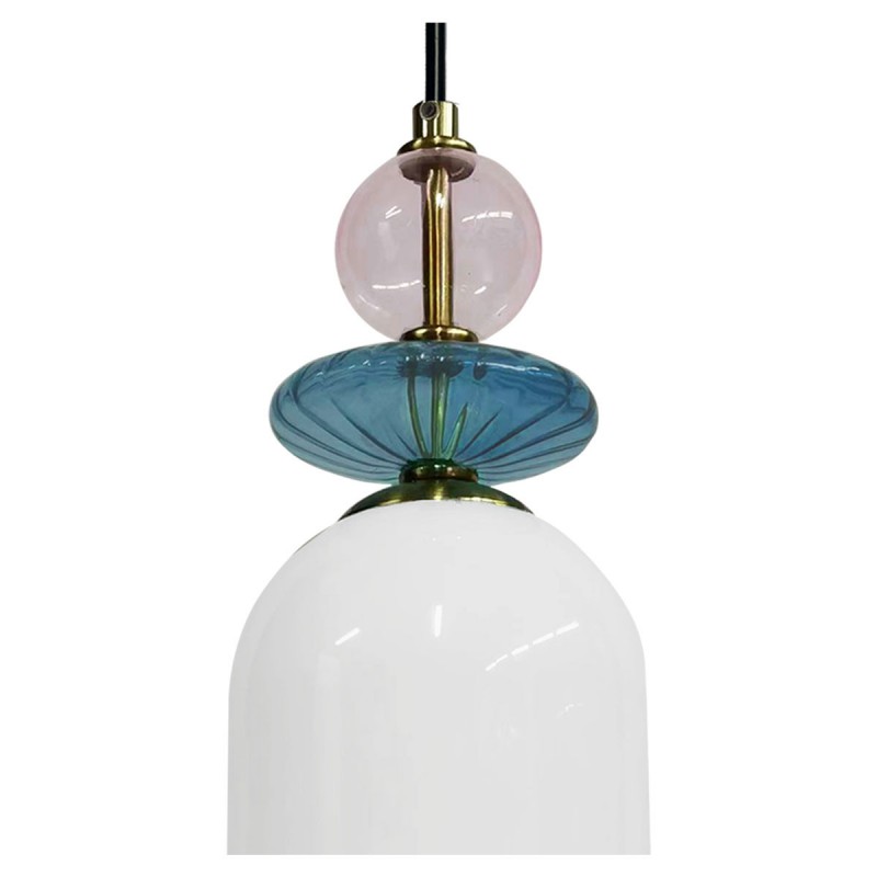 Lampa wisząca Tropea 1xE27 biała, średnia LP-2004/1P M WH Light Prestige