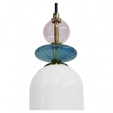Lampa wisząca Tropea 1xE27 biała, średnia LP-2004/1P M WH Light Prestige