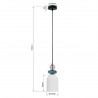 Lampa wisząca Tropea 1xE27 biała, średnia LP-2004/1P M WH Light Prestige