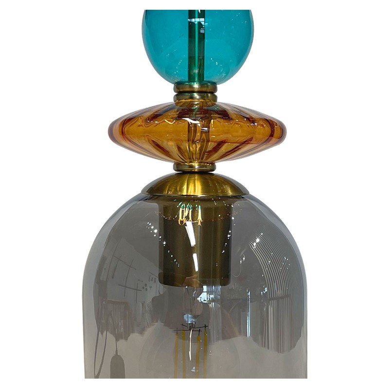 Lampa wisząca Tropea 1xE27 dymna, średnia LP-2004/1P M SM Light Prestige