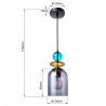 Lampa wisząca Tropea 1xE27 dymna, średnia LP-2004/1P M SM Light Prestige