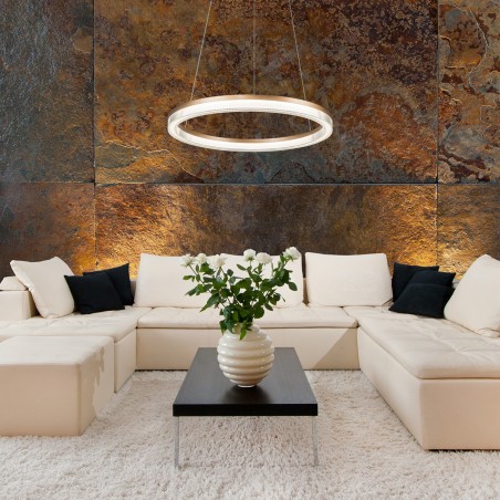 Lampa wisząca Midway Cristal duża triangle 1xLED LP-033/1P L GD Cristal Triangle Light Prestige