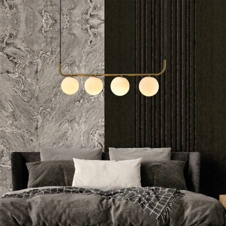 Lampa wisząca Alisa 4xE14 złota/biała LP-005/4L GD Light Prestige